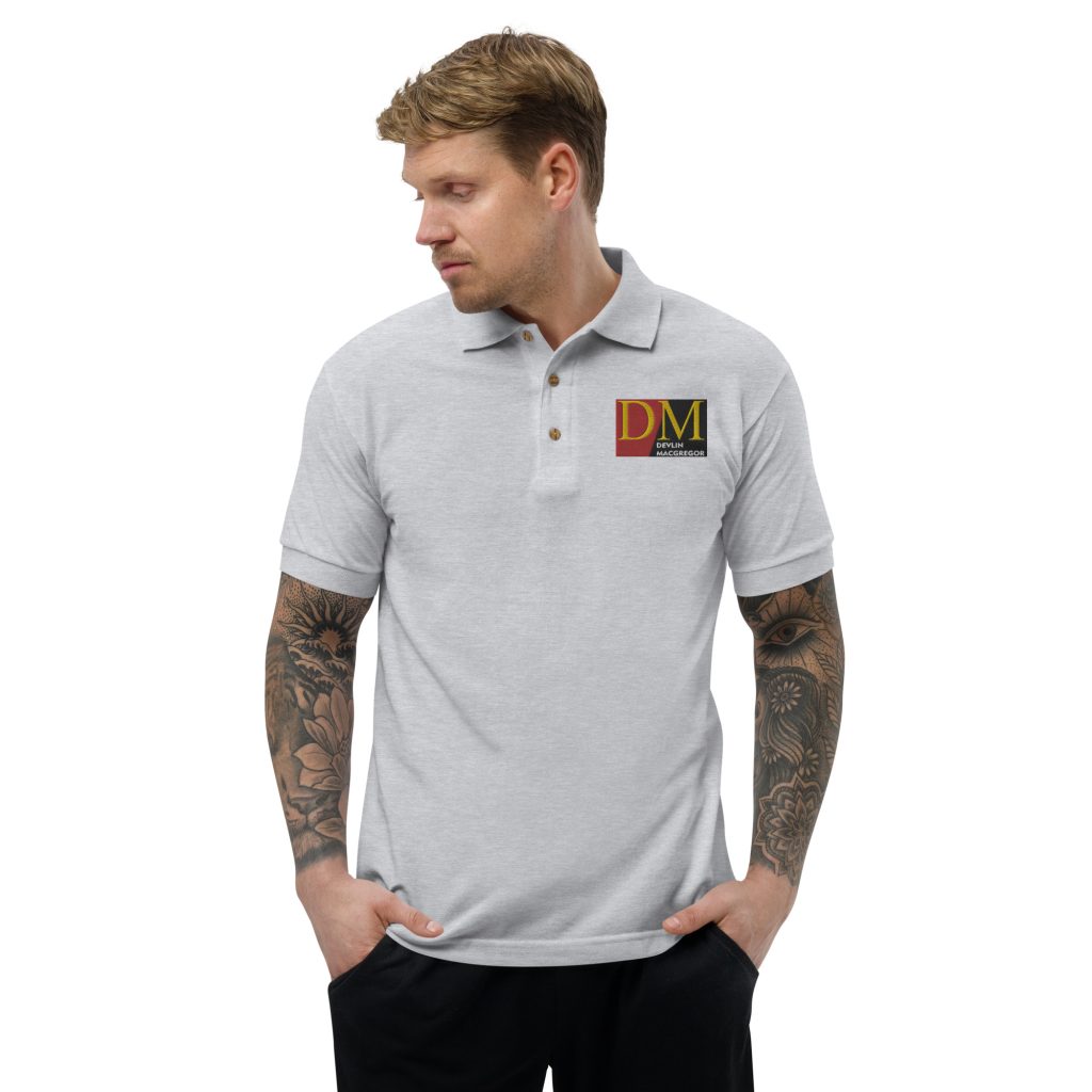 Devlin Macgregor Embroidered Polo Shirt (Black, White or Silver