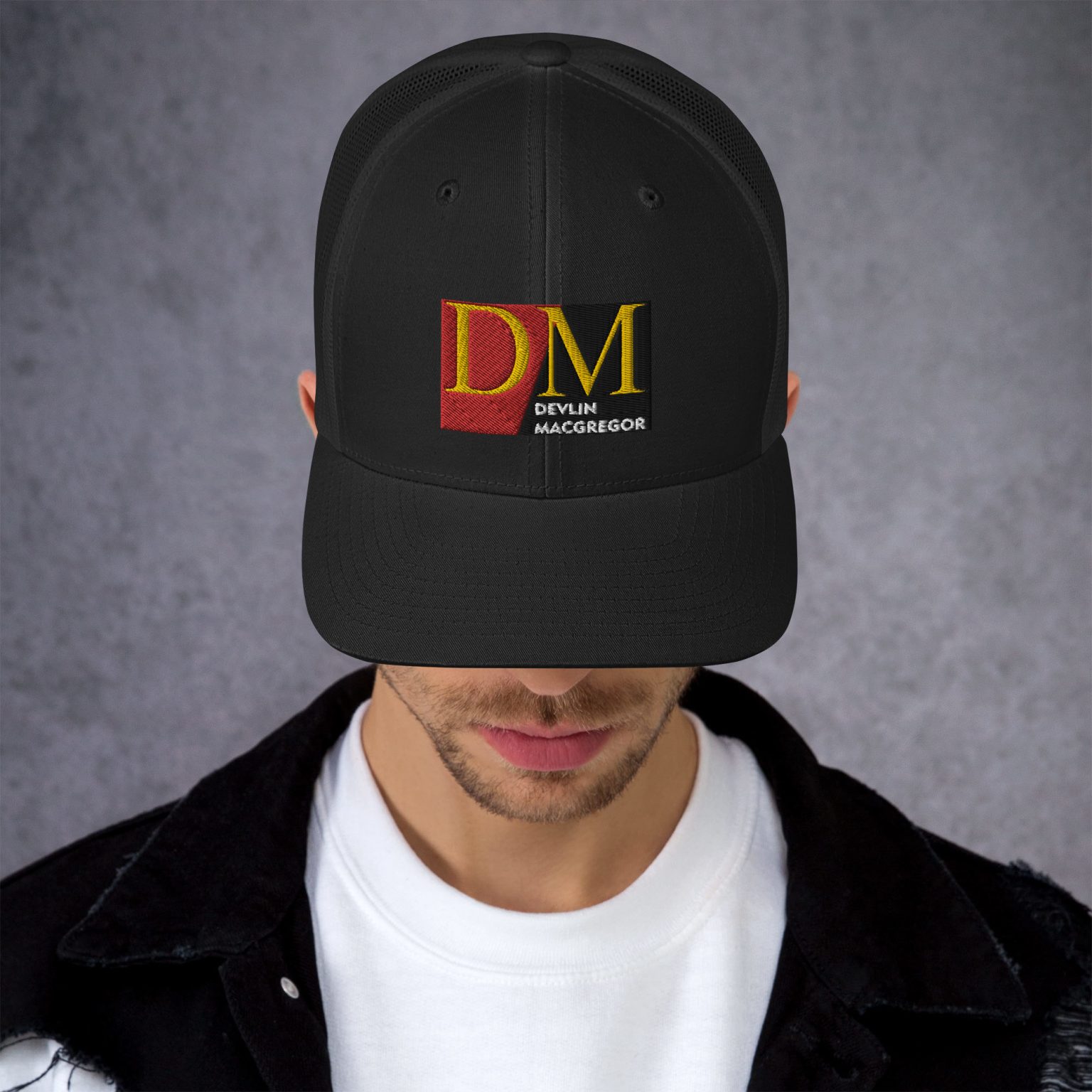 Devlin Macgregor Logo Trucker Cap (Black or White) Devlin Macgregor